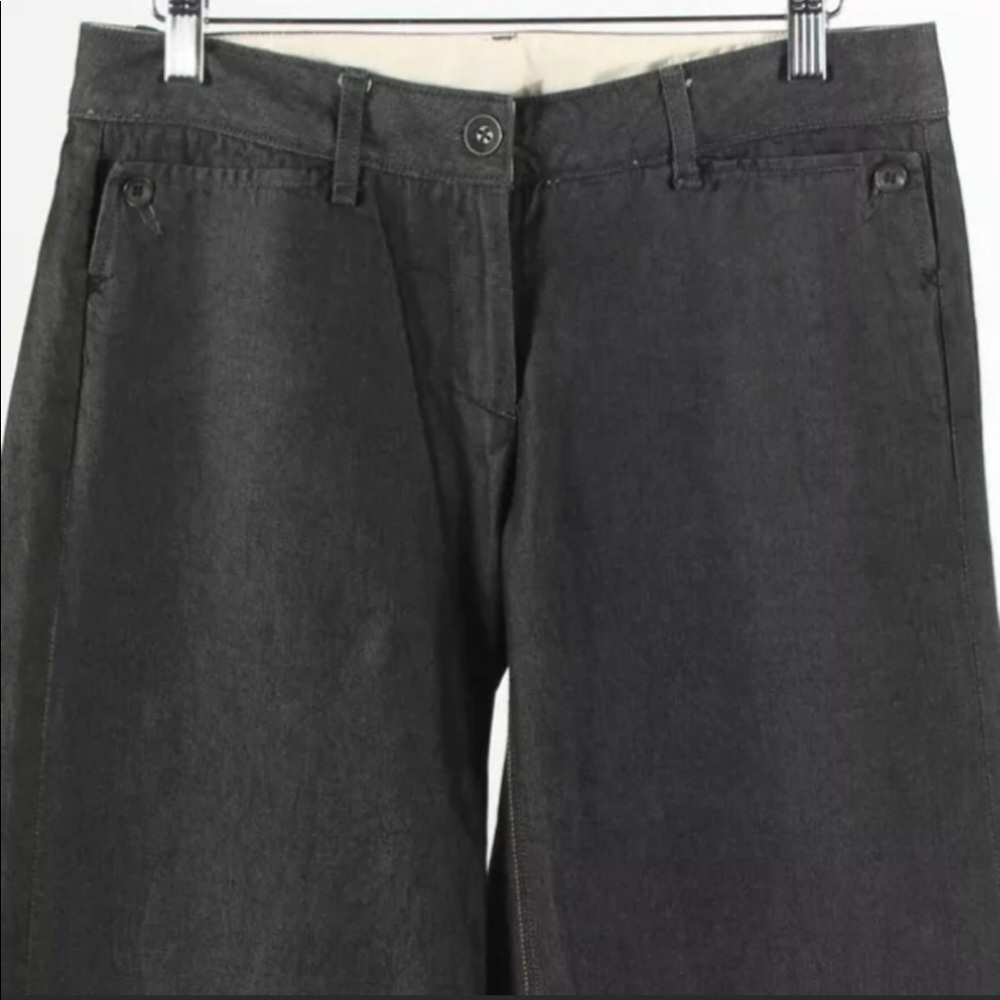 Rag & Bone wide leg denim jeans. Dark grey.